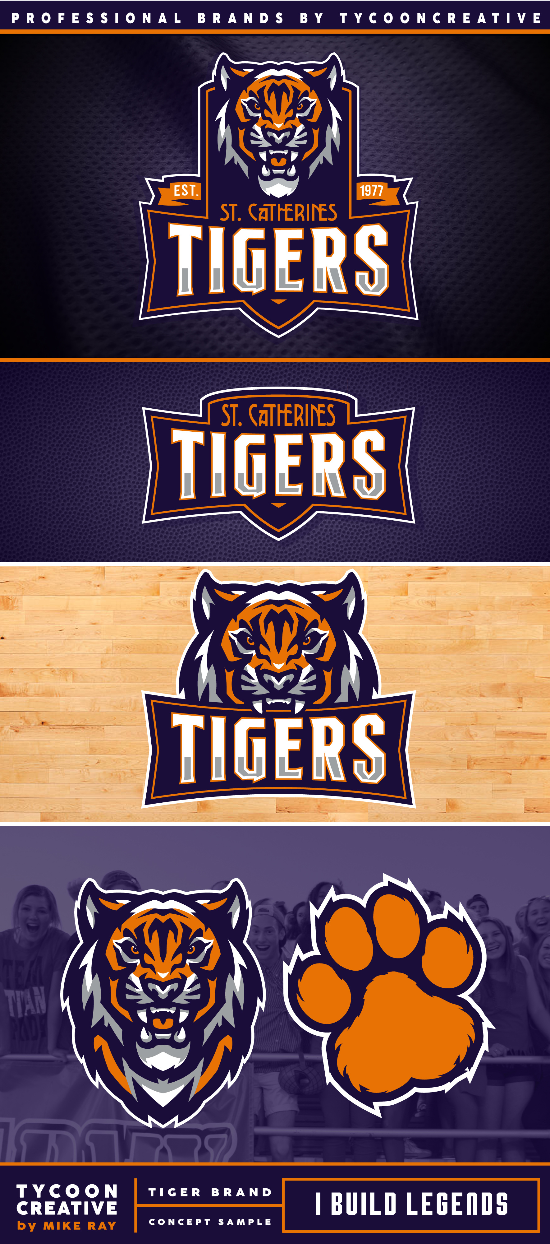 ST. CATHERINES, TIGERS! branding design graphic design illustration logo mascot mike ray tycoon creative vector