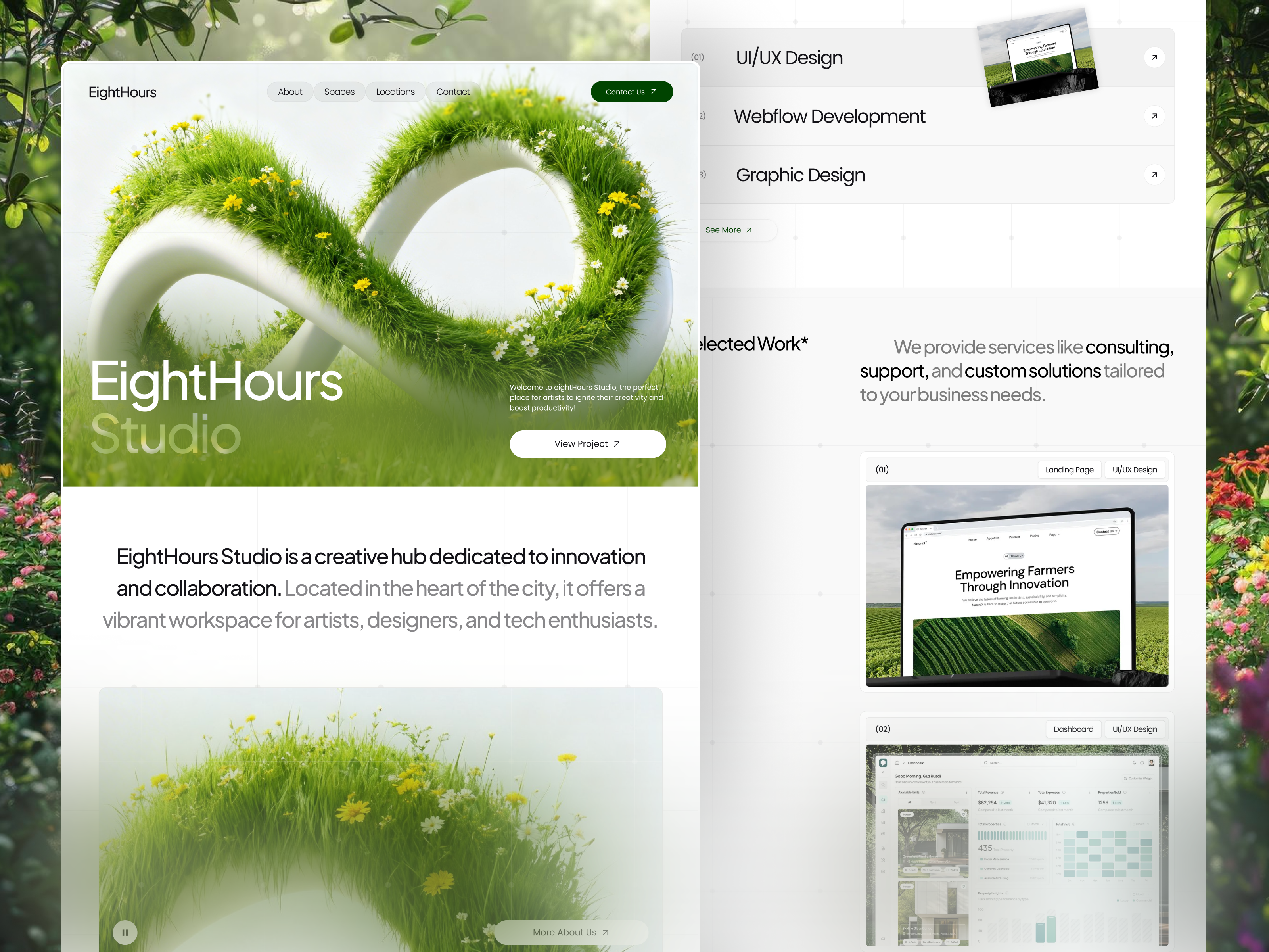 Example of EightHours Studio - Agency Landing Page