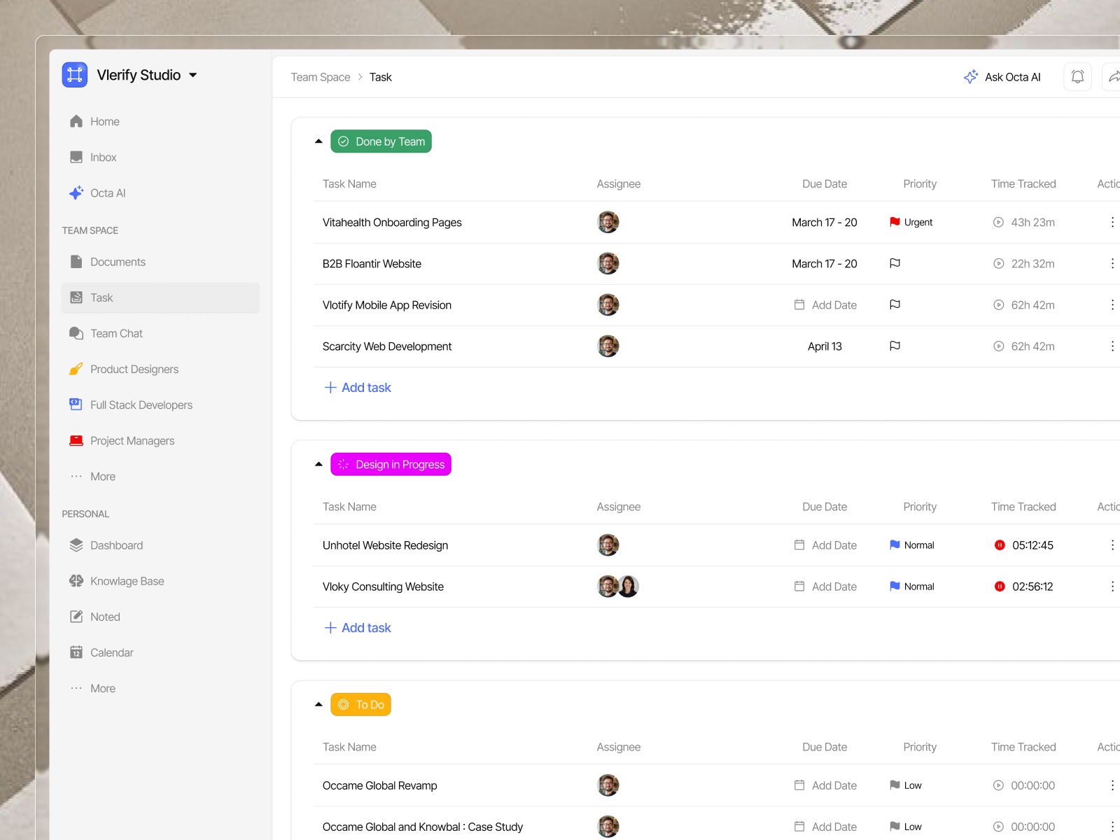 Task Tracking & Management - Dashboard ai branding clean cool dashboard design illustration light mode logo management standout task ui uiux ux