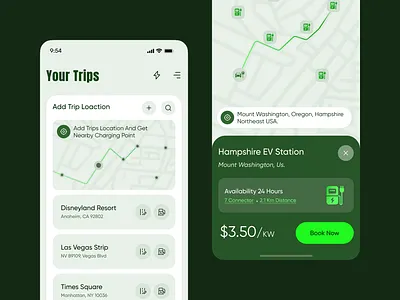 EV Charging & Trip Planner Electric Vehicle App Screens app interface design automotive dashboard ui automotive mobile app automotive ui design charging network app charging station finder electric mobility design electric vehicle app ev charging app ev dashboard ui ev route planner ev trip planner mobile app design mobile app inspiration modern mobile ui panzestudio smart car app ui smart mobility ui ux ui design vehicle companion app