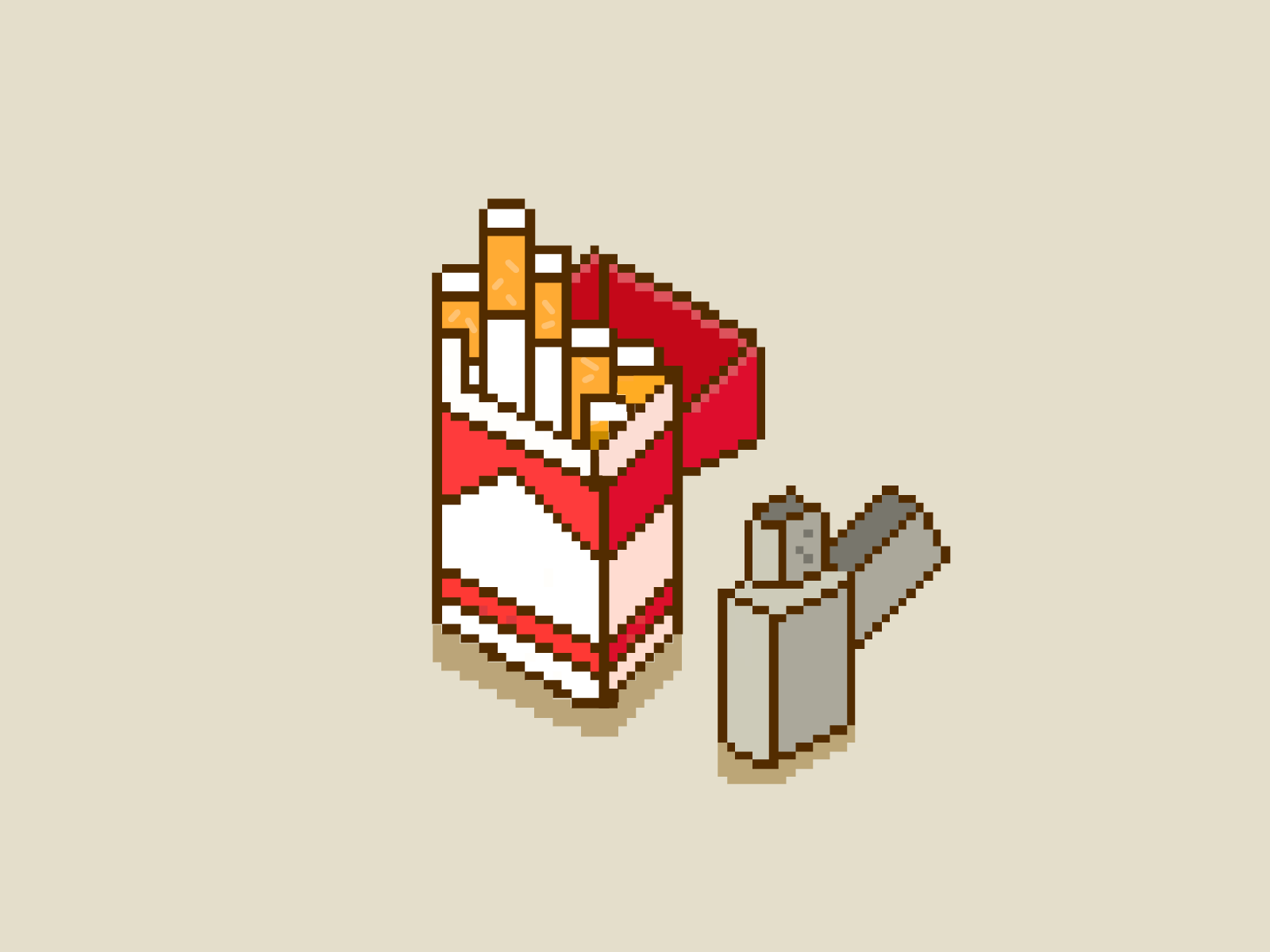 marlboro cigarettes pixel art