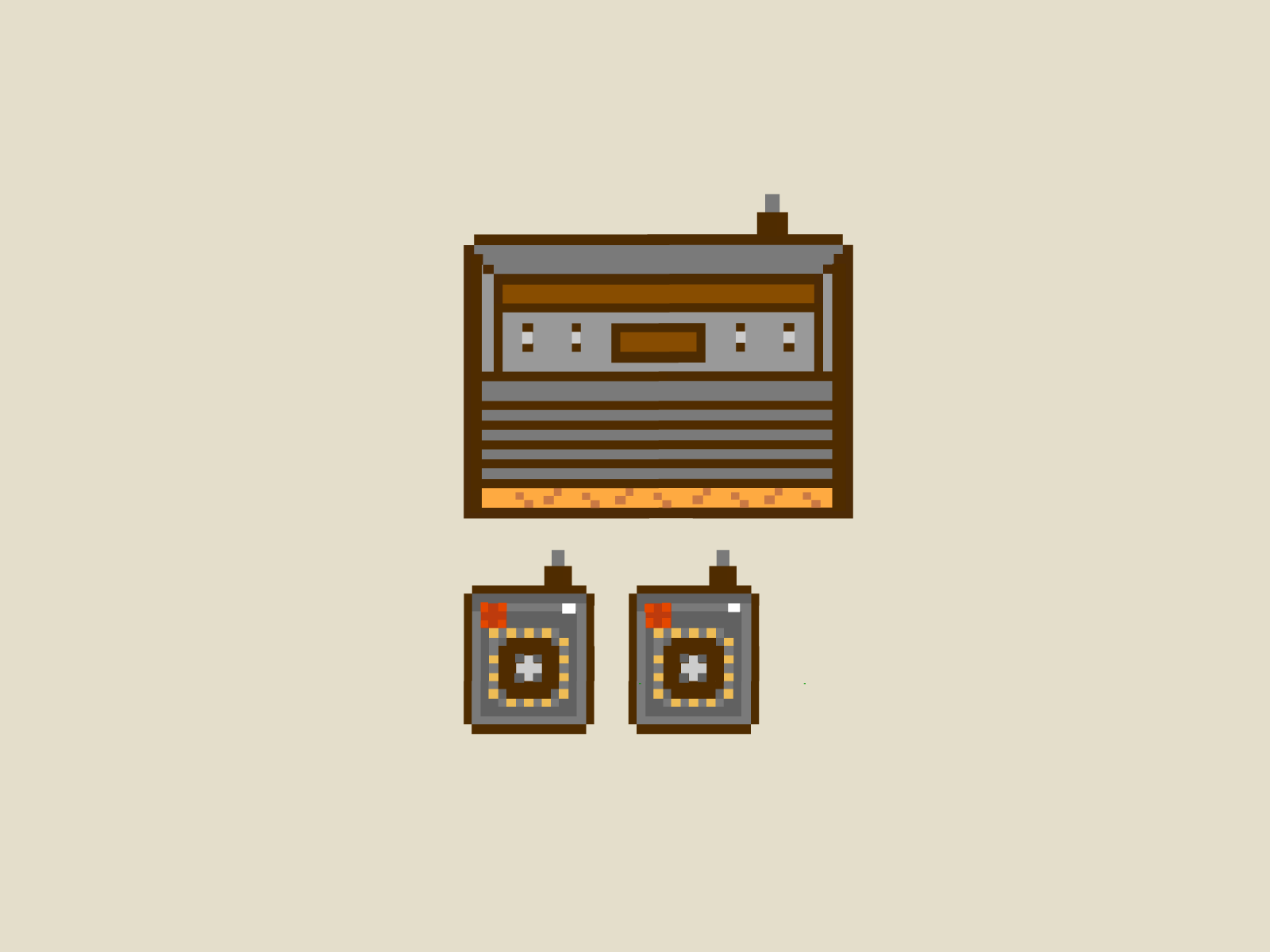 atari game system pixel art