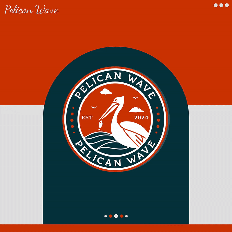 Pelican Wave – Coastal Brand Identity Design brand design brand identity brand logo branding design design logo graphic design illustration logo logo design logos logotype minimal minimal logo modern timeless timeless logo ui unique