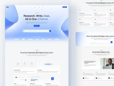 LLM Chat Website ai ai saas ai website chat chat website chatbot website interface landing page minimal ui product service startup ui ui ux design ux web