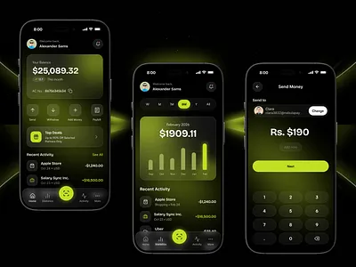 HivoPay - Finance App Design admin bank banking banking app chart clean crypto dashboard dashboard digital wallet finance financial fintech management minimalist mobile app money payment stats transactions wallet