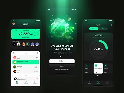 AI-Powered Finance Mobile App - Smart Finance UI Design ai ai finance app bankingapp e wallet finance app finance mobile app finance mobile app design financial fintech app ios mobile app product design saas web design