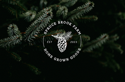 Spruce Brook Farm on Photo branding design graphic design logo vector