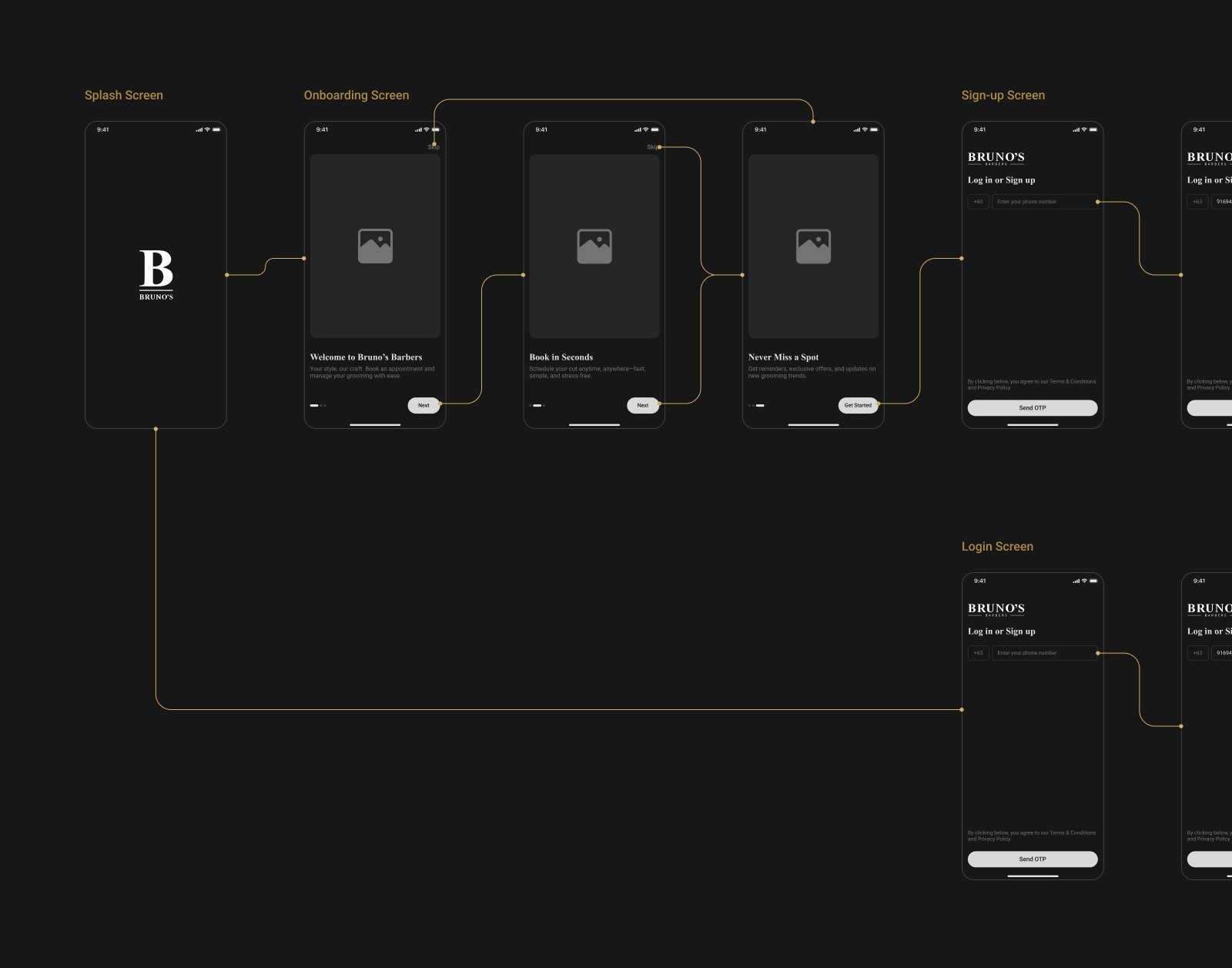 Bruno's Barbers - SaaS UI/UX