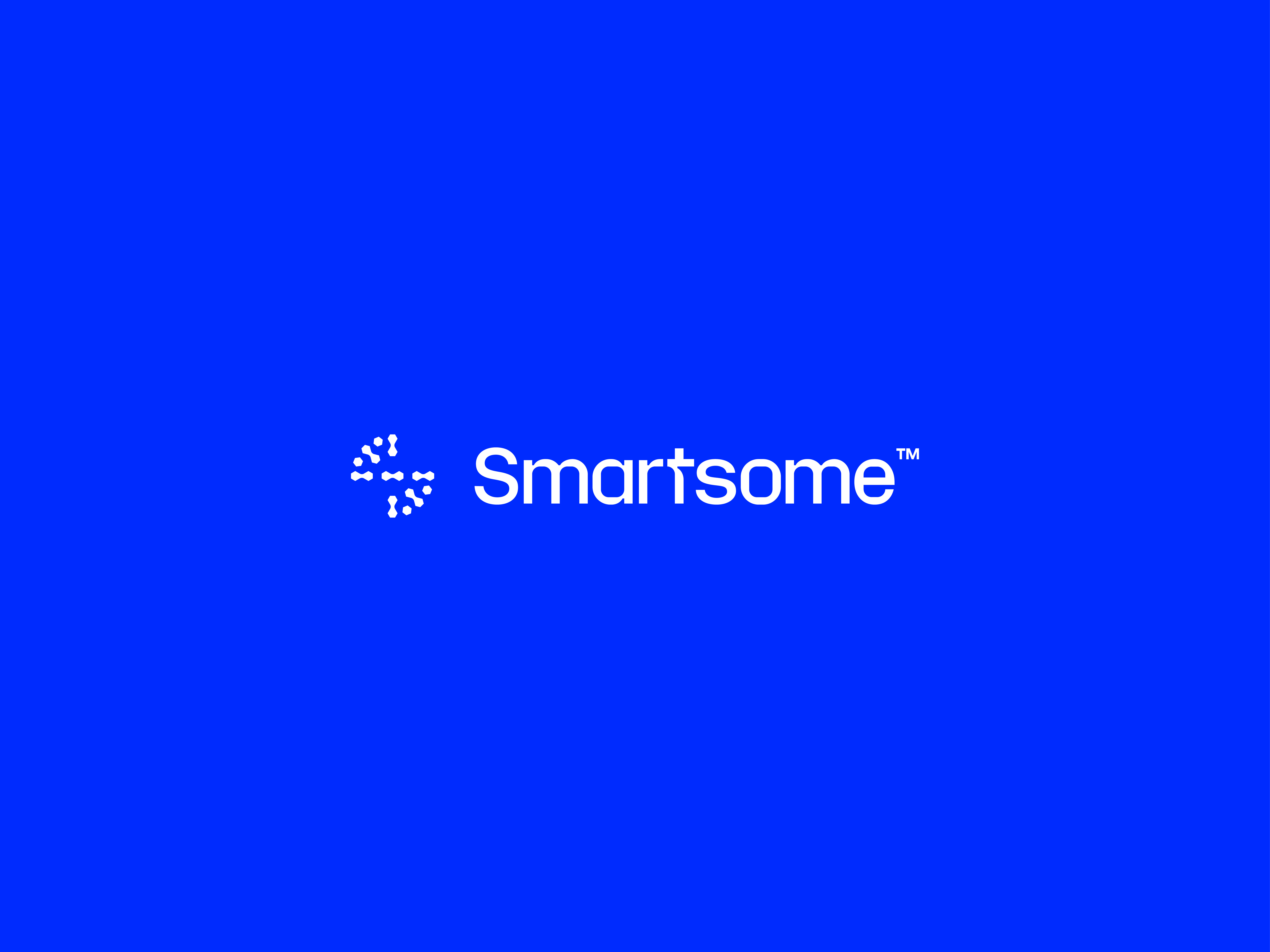 Visual identity project: Smartsome™ biotech blue brand brand identity branding branding identity concept futuristic hex identity logo logo design logomark mark minimal s logo smart logo tech visual visual identity