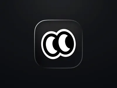 Looks App Icon app icon app logo black white design brand mark digital design geometric logo icon design iconography interface design logo design logo mark minimal branding minimal icon minimal logo mobile app design modern logo product design startup branding tech logo ui design