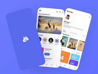Stay Connected with Ultimate Sports Community App by UI Monkey appdesign appui design interface media mobile app design purple social media sports sports sports community ui uimonkey ux