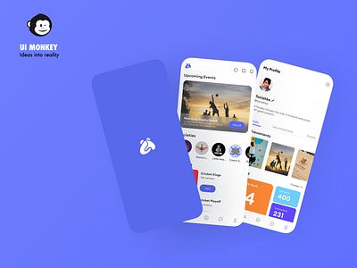 Stay Connected with Ultimate Sports Community App by UI Monkey appdesign appui design interface media mobile app design purple social media sports sports sports community ui uimonkey ux