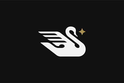 Modern Cynus Swan Logo branding cygnus design graphic design icon illustration logo pictorial star swan swan logo vector
