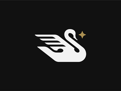 Modern Cynus Swan Logo branding cygnus design graphic design icon illustration logo pictorial star swan swan logo vector