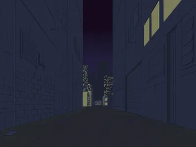 Bounce City Alleyway - Environment Art digital art environment art environment painting illustration