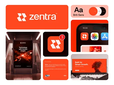 Zentra – Saas Brand Identity agency brand identity branding branding design isotype logo logodesign logotype rixlab saas visual identity
