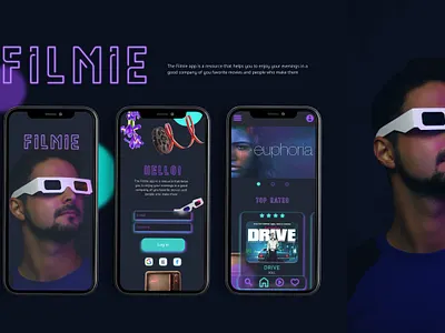 Filmie app case study design graphic design typography ui ux