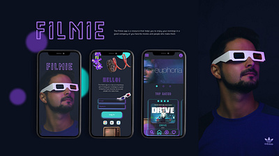 Filmie app case study design graphic design typography ui ux