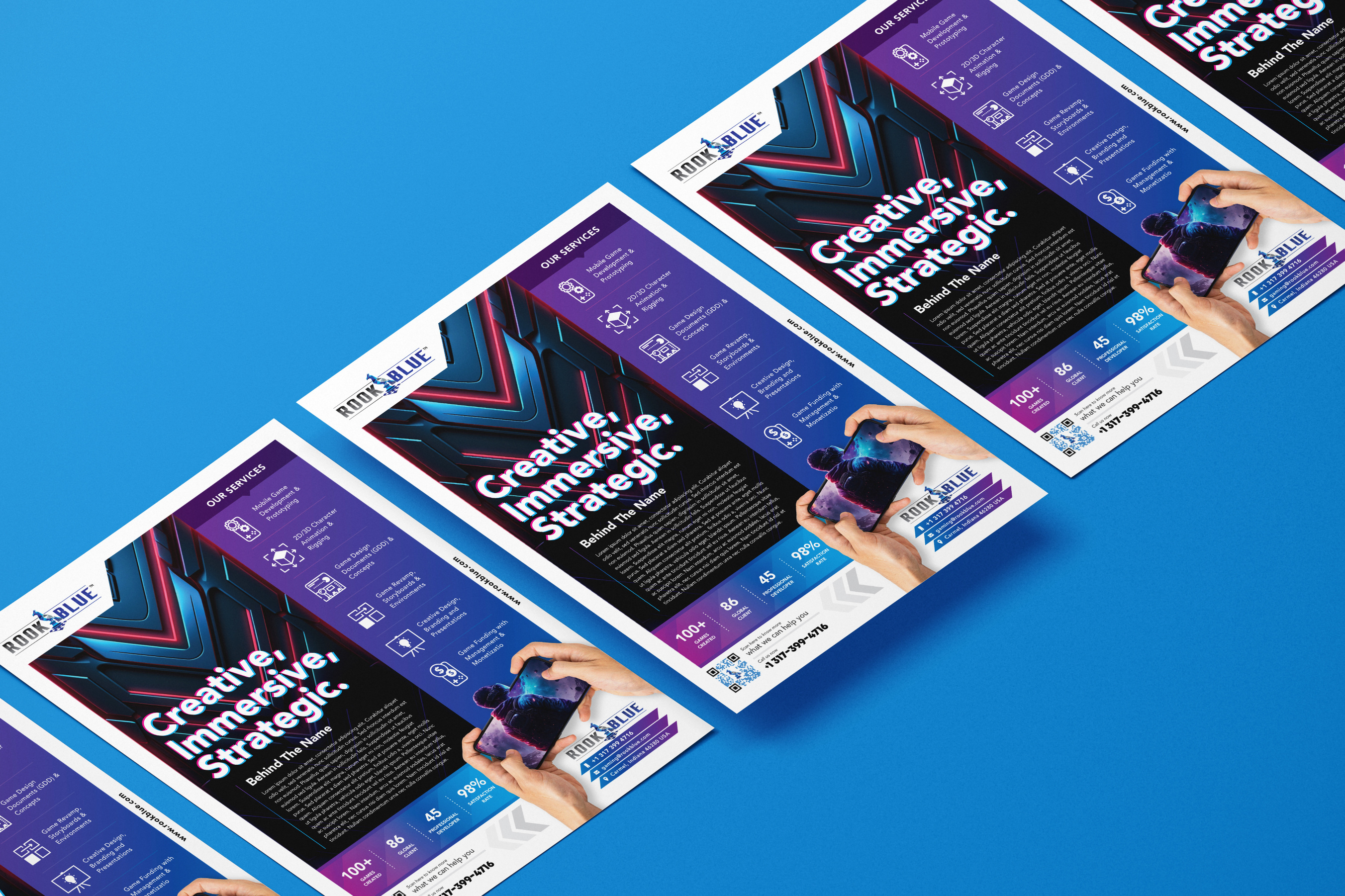 Gaming Company Promotional Flyer — Esports & Game Event Design