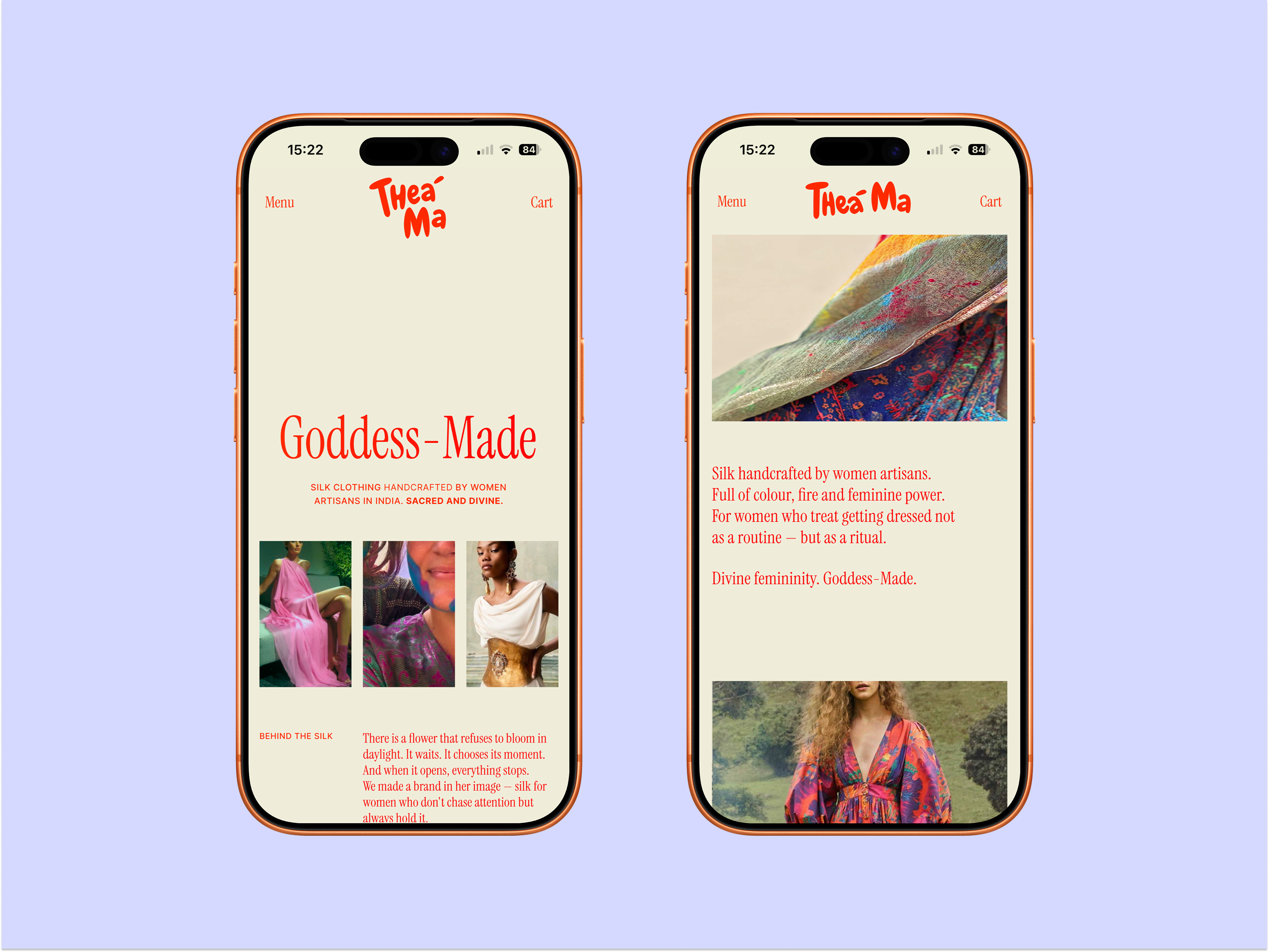 Fashion brand landing page