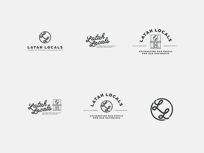 Latah Locals Logo Variations branding design graphic design illustration logo typography vector