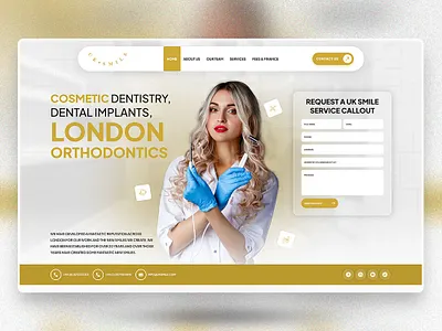 UKSMILE DENTAL WEBSITE DESIGN branding dental design elementor figma graphic design illustration landing page logo ui uiux uksmile ux vector web web design website website design wordpress