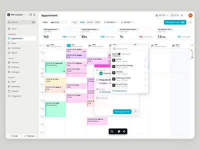 Schedulo — Appointment Creation in SaaS Booking Management ai appointment booking calendar customer dashboard marketing payment product design saas saas design schedule service management services staff management ui ux web app web builder web design