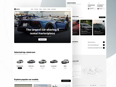 Framer landing page design for a car rental website auto dealer auto marketplace automotive car dealership car rent car rent website car rental landing page framer framer resources framer template framer website landing page landing page template made with framer rent a car responsive design vehicle