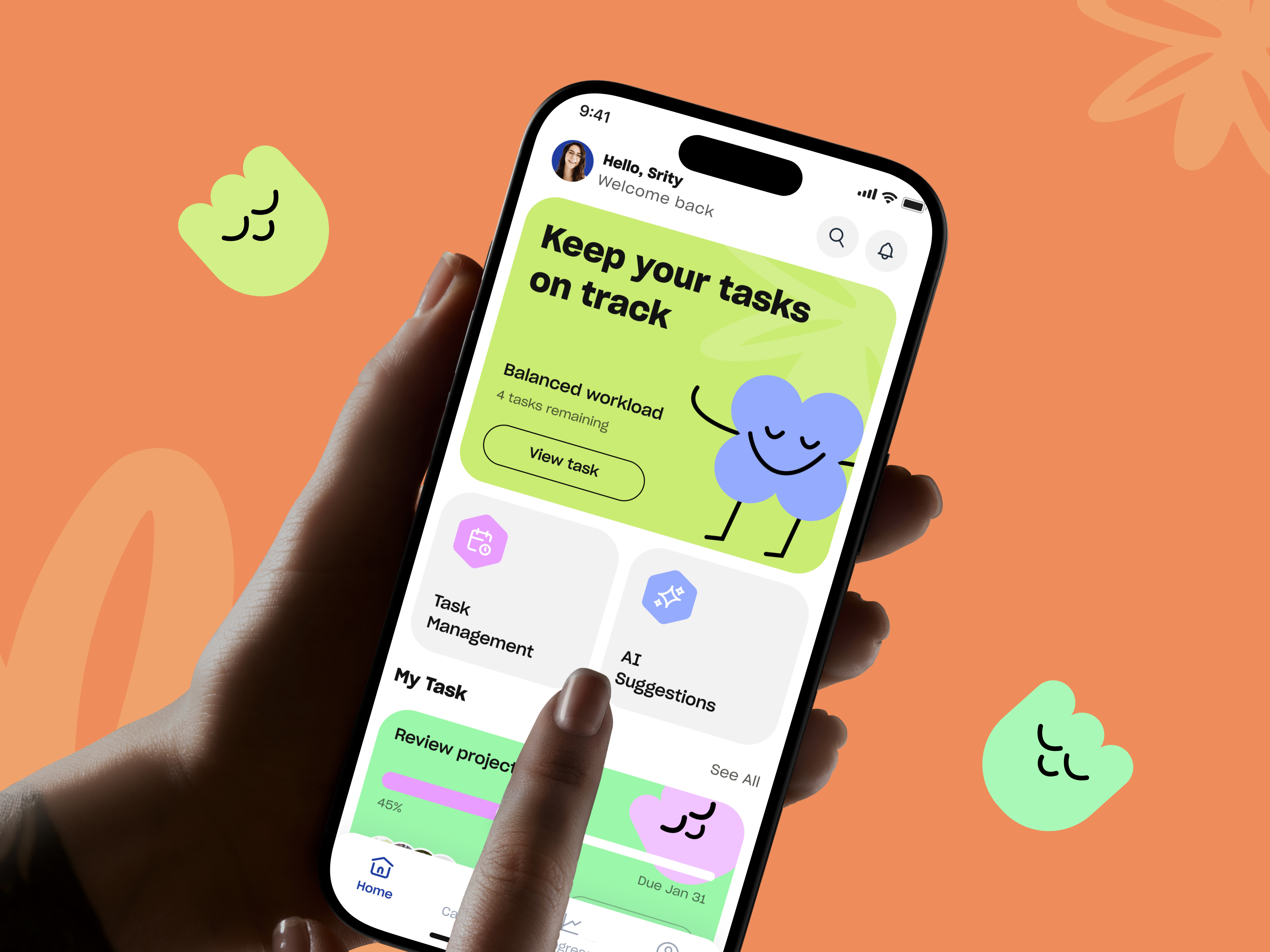 Example of Mobile App Design Concept — 5 Screens