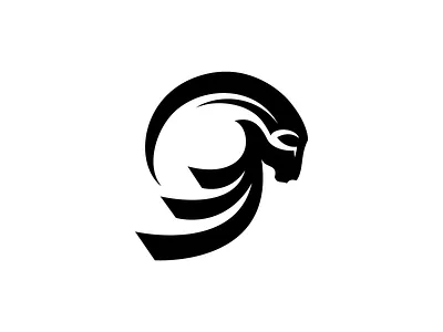 Ram Horn Logomark abstract animal animal logo branding design elegant goat horn icon identity illustration jewish logo logo designer logomark mark minimal ram rosh hashanah shofar