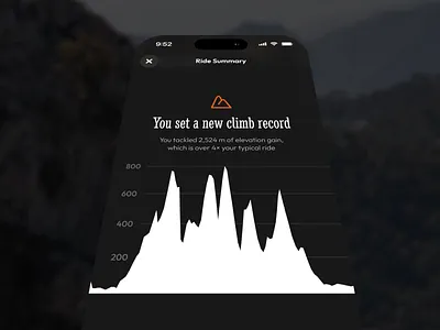 Strava Redesign - Ride Summary 3d after effects animation biking cycling elevation graph fitness health app interaction ios app mallorca mobile app mockup motion motion graphics roadbike strava ui ux workout
