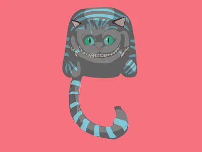 Tim burton Alice in wonderland cheshire cat sketch graphic design