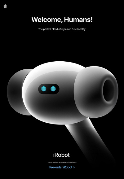 Apple iRobot ad airpods apple concept print robot visual