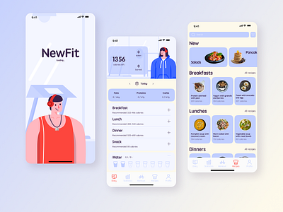 Mobile app NewFit design ui ux web design