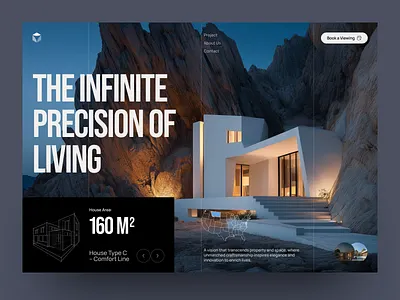 Modern Architecture Real Estate Website Design architect portfolio architecture website construction company custom website home page interface landing page luxury real estate modern architecture modern real estate premium property product design property development real estate website ui ux web design web layout website ui