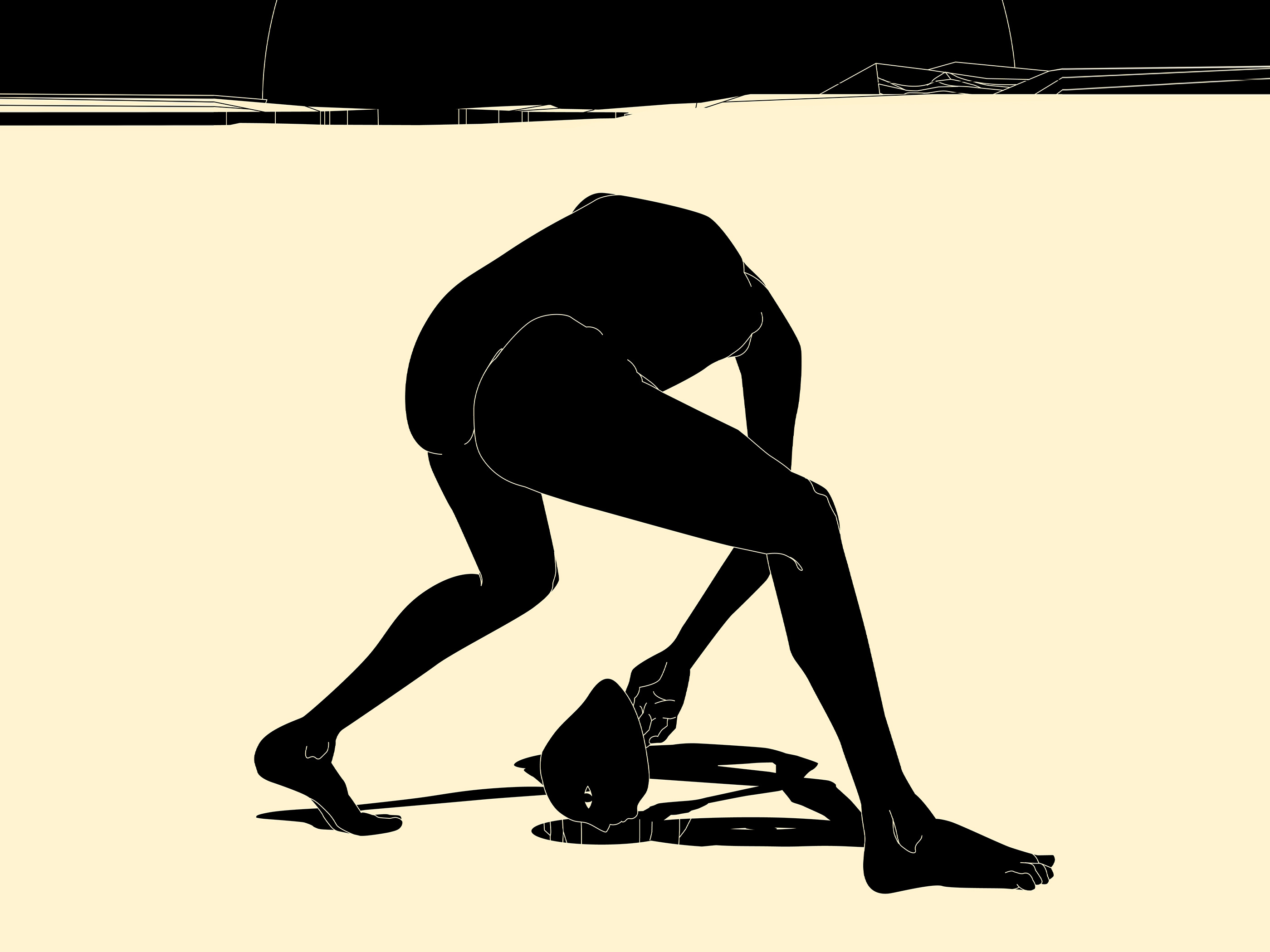 Shapeless abstract composition conceptual illustration design dual meaning editorial editorial illustration figure figure illustration form illustration laconic lines melting minimal poster shape