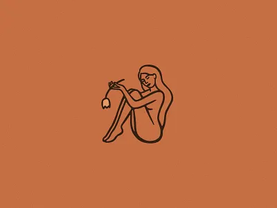 Spring offerings bloom branding design female floral flower girl graphic design illustration illustrator logo procreate spring woman