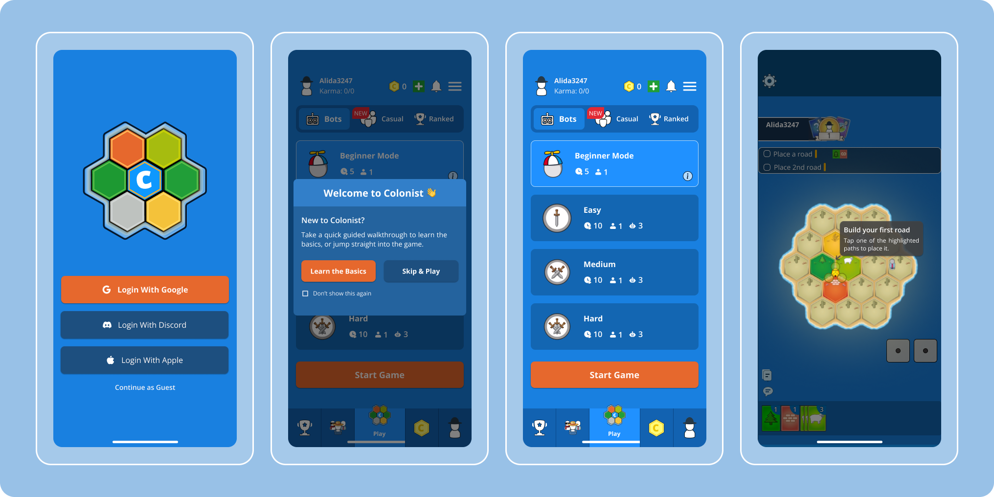 Colonist: Game Onboarding UX Redesign game gamedesign gaming gamingui mobiledesign nft onboarding ui uxcase study vector