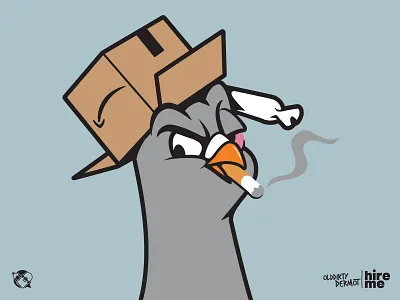 Bad days character design design graphics illustration pigeon t shirt design tee design vector vector design