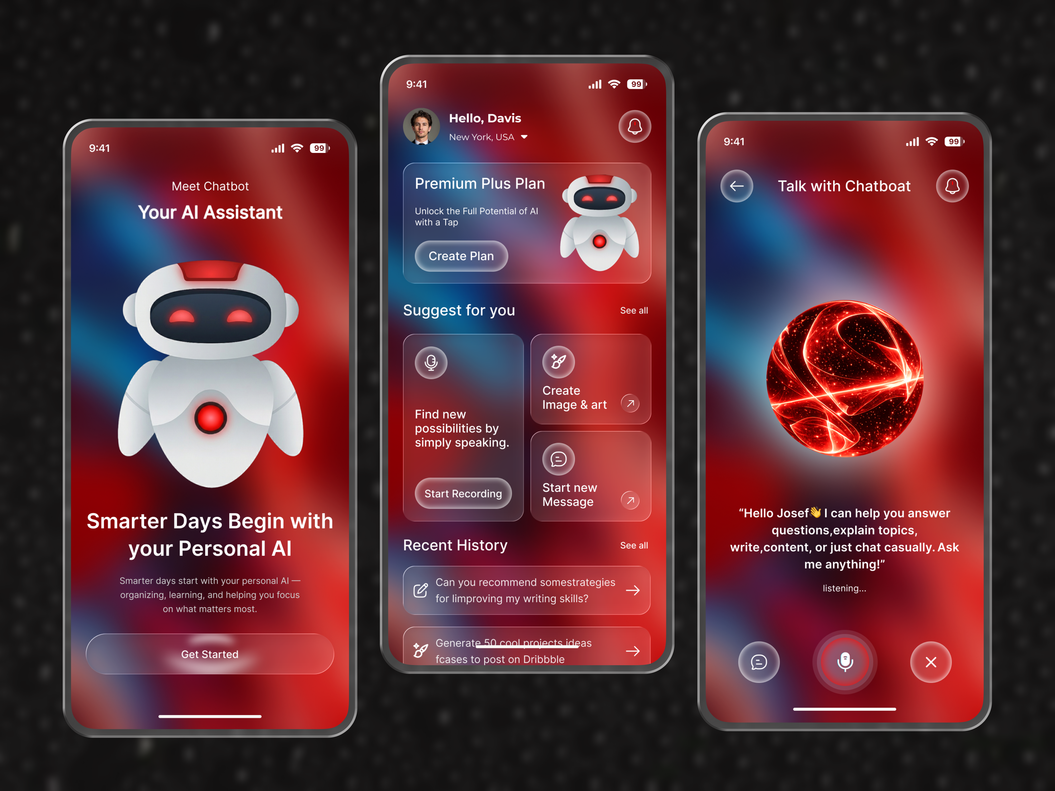 Personal AI Assistant Mobile App Design