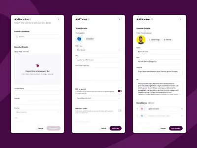 Eventrise - Create Event app design eventrise heyo interface ui ux web