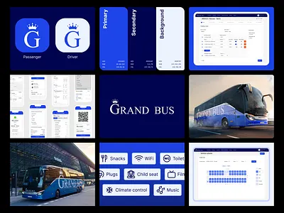Grandbus - Bus ticket booking platform animation brand awarness mobile design ui ux