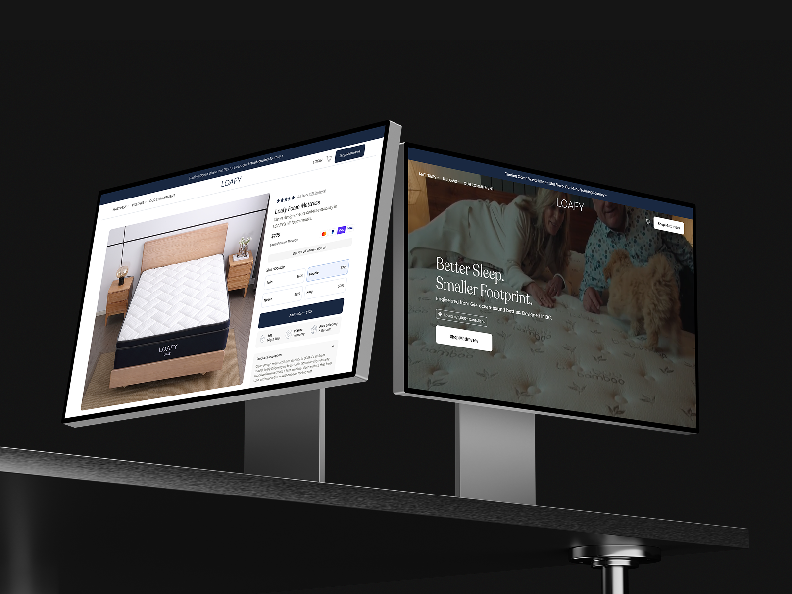 Sleep Commerce Brand — Shopify Web & CRO Design branddesign conversiondesign digitaldesign ecommercedesign ecommercestore ecommerceux mattressdesign mattressstore mobiledesign mobileui onlinestore productpage shopify shopifystore shopifytheme sleepbrand sleepecommerce sleepproducts webdesign websiteredesign