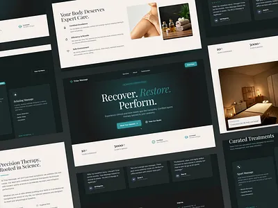 Trias Massage — Premium Sports Recovery UI branding california design frontend healthywebsite illustration jakarta landingpage landingpagemassage landingpagesport logo massageweb massagewebsite ui us webdesign webdeveloper website websitemassage websitesport