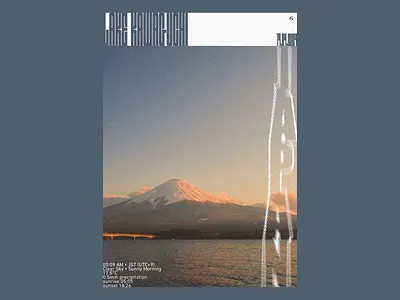 Poster | Japan 2026 cmyk date grain graphic design illustration japan lake mount fuji poster study weather