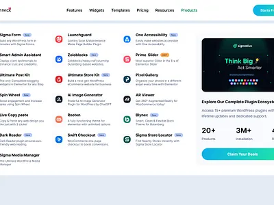 SaaS Product Mega Menu Design bdthemes branding clean design design elementpack figma illustration megamenu ui ui design uxdesign web design