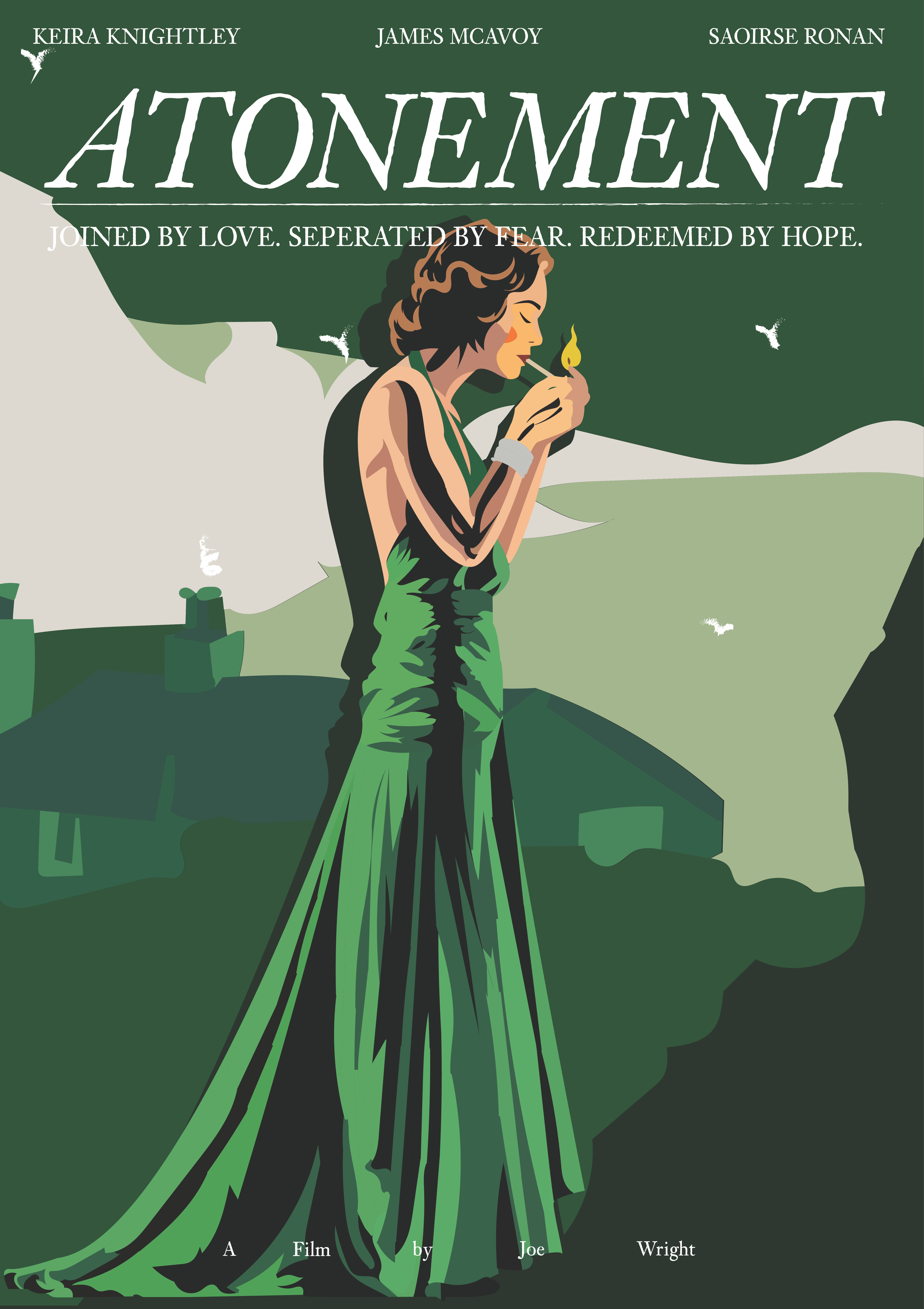 Atonement Movie Poster Illustration