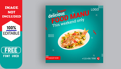 Food Manu Design Template animation graphic design motion graphics social media post