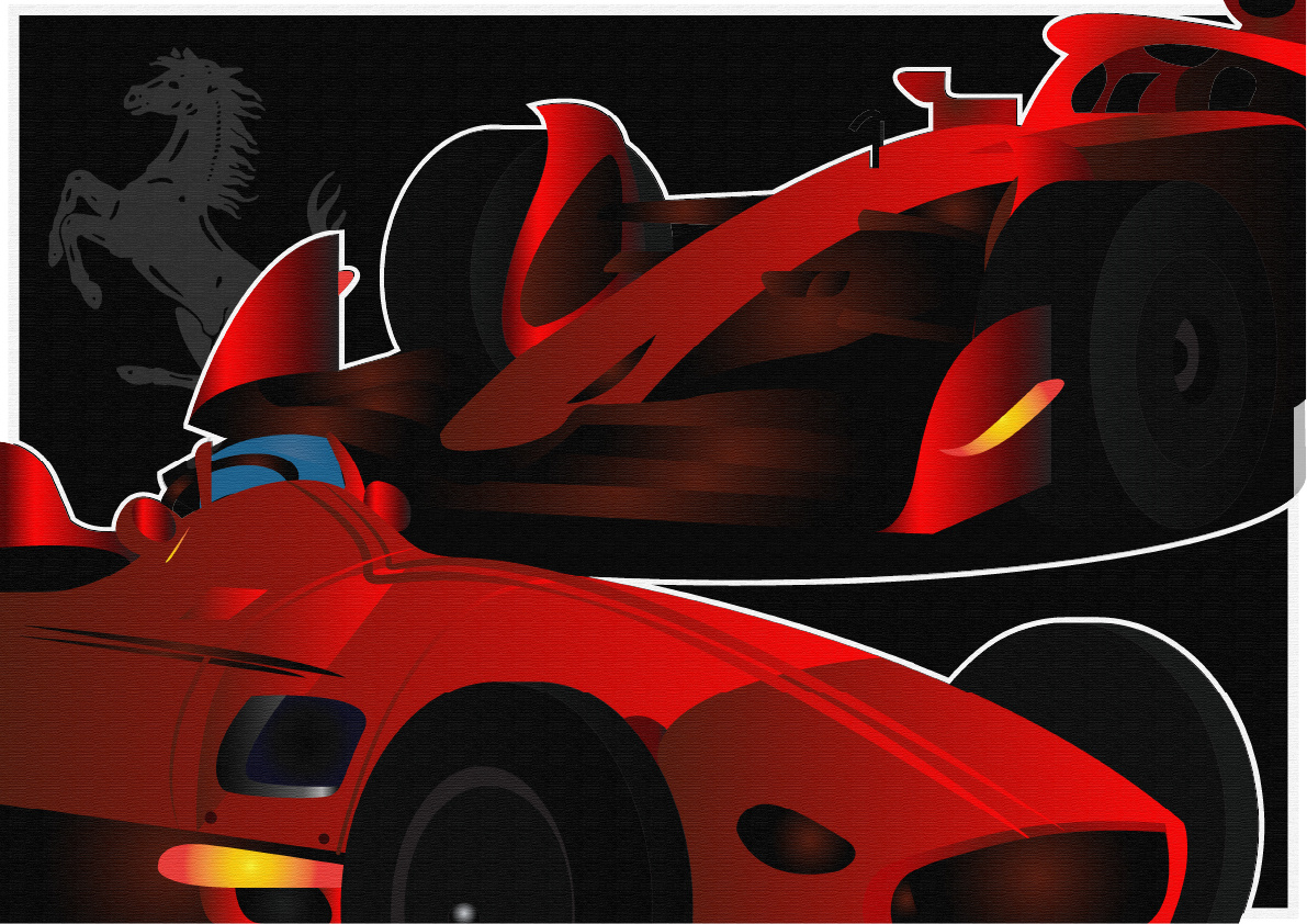 Old & New Concept Illustration ( Formula 1)