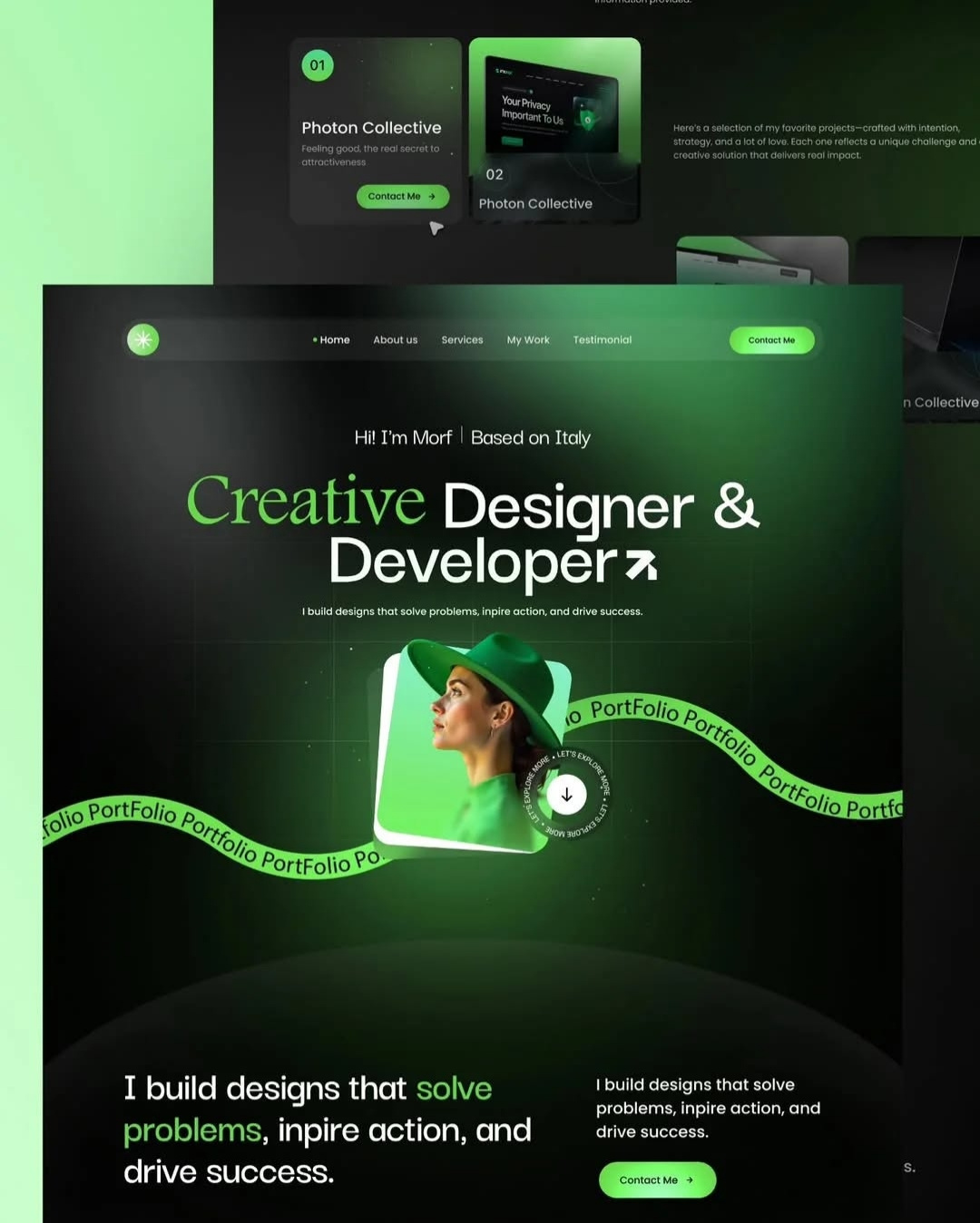 Portfolio Website branding design figma graphic design ui userinterface ux webdesign